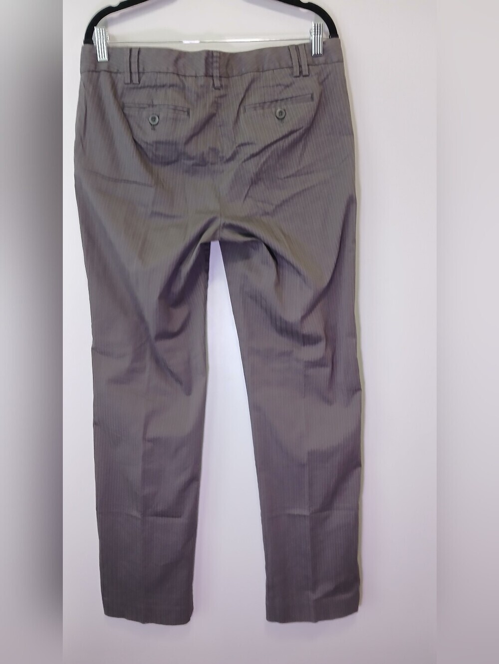 Gap Pinstripe Straight Leg Trousers Size 12 Tall Office Business Career Staple - Picture 2 of 6